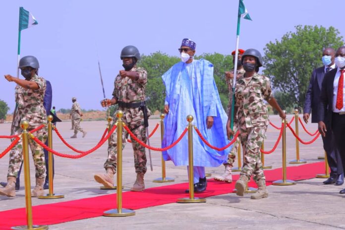 buhari arrives borno