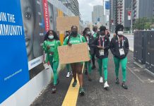Just In: Disqualified Nigerian Athletes Protest in Tokyo disqualified nigerian athletes