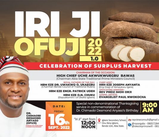 Abia Agog As Anyaso Celebrates Birthday And New Yam Festival Tagged “Iriji Ofuji”